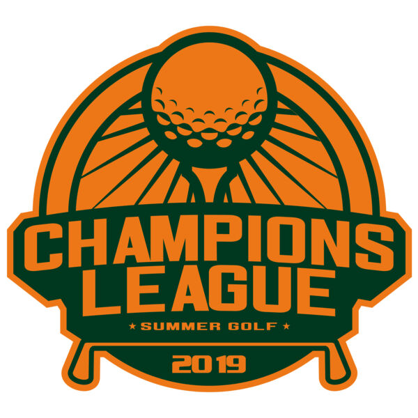 Champions League Summer Golf logo template Miniaturansicht