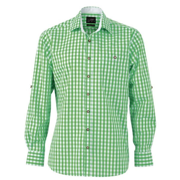 Popeline Karo Trachten Hemd Miniaturansicht