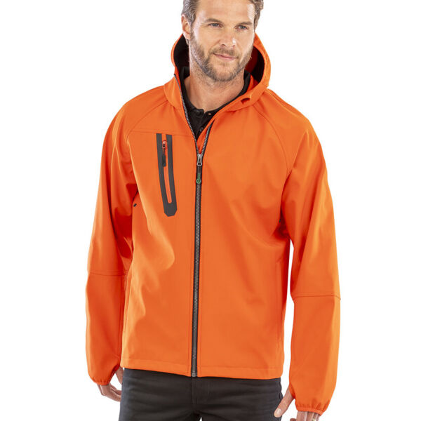 Unisex 3-Lagen Kapuzen Softshell Jacke Miniaturansicht